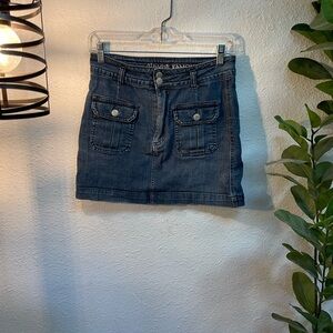 Almost Famous Blue Denim Mini Skirt